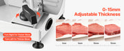 Charger l'image dans la visionneuse de galerie, Amocart 200W Meat Slicer 7.5" Electric Deli Slicer with 2 SUS420 Blades &amp; 0-0.6" Adjustable Thickness for Frozen Meat Ham Steak

