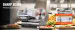 Amocart Meat Slicer Electric Deli Food Slicer SUS 420 Stainless Steel Blade and Blade Guard Adjustable Thickness for Home Use