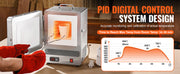 Bild in Galerie-Viewer laden, Amocart Tabletop Kiln Melter 1500W Electric Kiln 2192℉ Max Precise Control Stainless Steel Gold Melting Furnace Wax Casting
