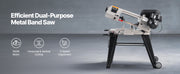 Charger l'image dans la visionneuse de galerie, Amocart 4 in x 6 in Metal Horizontal Band Saw Rectangular Cutting Capacity with 550W Motor, Variable Speed, for Metal Wood Work

