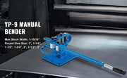 Charger l'image dans la visionneuse de galerie, Amocart Pipe Bender YP-9Manual Bench Steel Tube Bending Kit with 7Dies 1-3inMultifonction Compact Flat Bar Rod Brake Bends Tool
