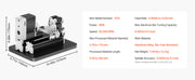 Bild in Galerie-Viewer laden, Amocart 2.76x5.12 in Mini Metal Lathe Machine 36W 20,000 RPM Speed + 3-jaw Chuck Aluminum Alloy for Processing Precision Parts
