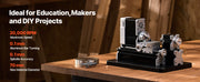 Bild in Galerie-Viewer laden, Amocart 2.76x5.12 in Mini Metal Lathe Machine 36W 20,000 RPM Speed + 3-jaw Chuck Aluminum Alloy for Processing Precision Parts
