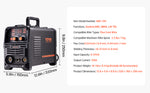 Amocart MIG Welder 130Amp Mig Welding Machine 3-in-1 Portable Mig Welder with IGBT Inverter Technology Digital Display Screen