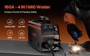Load image into Gallery viewer, Amocart 4 in 1 MIG Welding Machine Gas MIG 160A 200A Multi-Process Synergic Mig Welder w/ IGBT Inverter LCD Screen Display MIG
