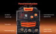 Bild in Galerie-Viewer laden, SucceBuy MIG Welder 130Amp Synergic Mig Welding Machine Gasless Flux Core Welder Portable Mig Welder with Digital Display Screen
