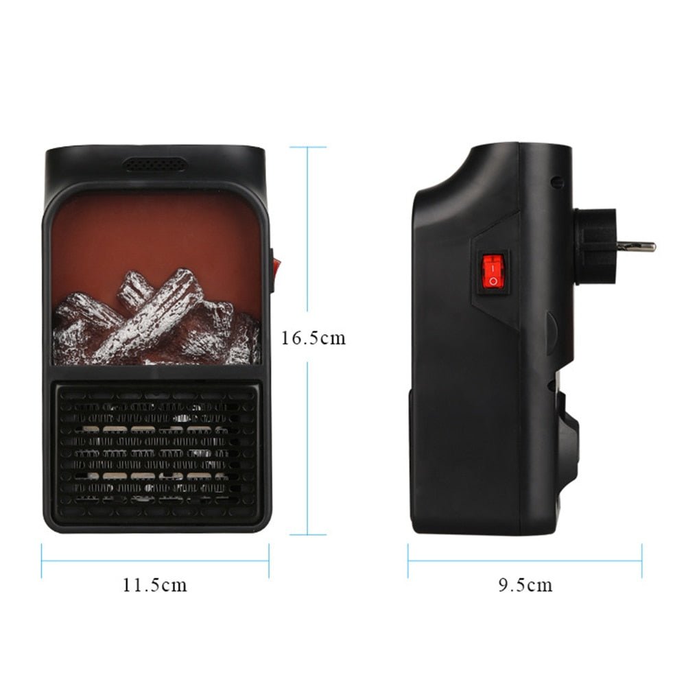 Mini Electric Fireplace Heater Electric Heater with Log Flame Effect Warm Air Heater Fanr 220V 50Hz - AMOCART78f4634a7f045c1f5805e4bc315bf8d7