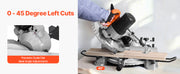 Bild in Galerie-Viewer laden, Amocart Sliding Compound Miter Saw 12-Inch Blade 15Amp Motor 60-Tooth Corded Double Bevel Sliding Miter Saw LED Alignment
