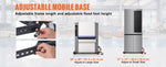 SucceBuy 500 lbs Adjustable Universal Washing Machine Stand Refrigerator Base Mount with Swivel Wheels Mobile Base for Equipment