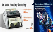 Charger l'image dans la visionneuse de galerie, Amocart 1000Pcs/Min Money Counter Business Cash Register Euros Bills Fake Banknote Detector by UV &amp; MG Function for Banks Shops
