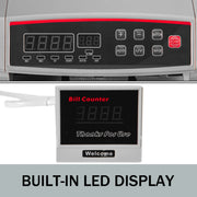 Charger l'image dans la visionneuse de galerie, Amocart 1000Pcs/Min Money Counter Business Cash Register Euros Bills Fake Banknote Detector by UV &amp; MG Function for Banks Shops
