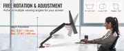 Charger l'image dans la visionneuse de galerie, Amocart Single/ Dual/ Triple Monitor Mount for Screens Gas Spring Monitor Arm Desk Mount with C-Clamp and Grommet Mounting Base
