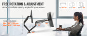 Charger l'image dans la visionneuse de galerie, Amocart Single/ Dual/ Triple Monitor Mount for Screens Gas Spring Monitor Arm Desk Mount with C-Clamp and Grommet Mounting Base
