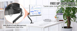 Amocart Single/ Dual/ Triple Monitor Mount for Screens Gas Spring Monitor Arm Desk Mount with C-Clamp and Grommet Mounting Base