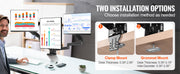 Charger l'image dans la visionneuse de galerie, Amocart Single/ Dual/ Triple Monitor Mount for Screens Gas Spring Monitor Arm Desk Mount with C-Clamp and Grommet Mounting Base
