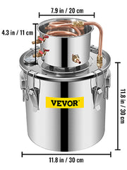 Bild in Galerie-Viewer laden, Amocart 3 5 8 13 Gal Alcohol Still Stainless Steel Alcohol Distiller Copper Tube Home Brewing Kit for DIY Whisky Wine
