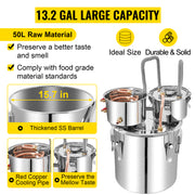 Charger l'image dans la visionneuse de galerie, Amocart 50L Alcohol Water Distiller Bottle Moonshine Equipment Stainless Steel Brewing Machine for Whisky Wine Beer Dispenser
