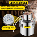 Amocart 3 5 8 Gal Distiller Moonshine Alcohol Brew Water Wine Essential Oil Brewing Kit Stainless Copper with Pump for Home DIY