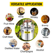 Bild in Galerie-Viewer laden, Amocart 3 5 8 13 Gal Alcohol Still Stainless Steel Alcohol Distiller Copper Tube Home Brewing Kit for DIY Whisky Wine
