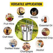Charger l'image dans la visionneuse de galerie, Amocart 50L Alcohol Water Distiller Bottle Moonshine Equipment Stainless Steel Brewing Machine for Whisky Wine Beer Dispenser
