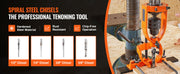 Load image into Gallery viewer, Amocart Mortising Attachment for Drill Press, 4 Model Drills Square Hole Chisel Set for Woodworking Mortising Tenoning Drilling
