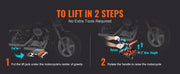 Charger l'image dans la visionneuse de galerie, Amocart Motorcycle Lift 1100 LBS Motorcycle Lift Scissor Lift Jack with Dolly&amp;Hand Crank Center Hoist Crank Stand for Motorbike
