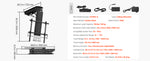 Amocart Motorized TV Wall Mount for 32 to 55/65/70 Inch Adjustable TV Mount Bracket w/ Max VESA 24 x 16/24 in Up to 88-132 lbs
