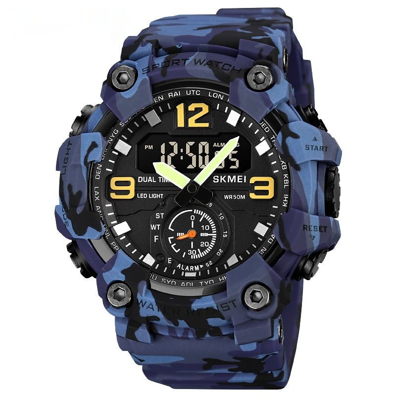 Multifunctional Dual-Movement Sports Electronic Watch For Men - AMOCARTc0541cf43525211bc2ffc1afed19b80e