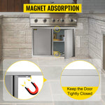 Amocart Stainless Steel BBQ Cabinet Access Door W/ Recessed Handle for Indoor/Outdoor Kitchen BBQ Island Kitchen Sink Fireplace