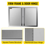 Amocart Stainless Steel BBQ Cabinet Access Door W/ Recessed Handle for Indoor/Outdoor Kitchen BBQ Island Kitchen Sink Fireplace