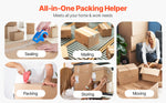 Amocart 1.5in Core 6 Rolls Clear Packing Tape with Dispenser 2.7 Mil Shipping Tape Designed for Moving Boxes Storage Mailing