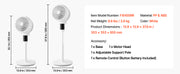 Load image into Gallery viewer, Amocart 7in/9in/18in Pedestal Fan with DC Motor Remote Control 9/12 Speeds &amp; 3/4 Modes Adjustable Height for Home Living Room
