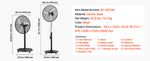 SucceBuy 16-Inch/24-Inch 1450CFM/6800CFM High Velocity Pedestal Fan  3-Speed Adjustable Height Metal Made for Commercial Home