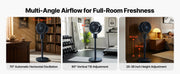 Load image into Gallery viewer, Amocart 7in/9in/18in Pedestal Fan with DC Motor Remote Control 9/12 Speeds &amp; 3/4 Modes Adjustable Height for Home Living Room

