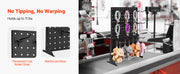 Charger l'image dans la visionneuse de galerie, Amocart 1/2Sets Pegboard Display Stand 17x13in Tabletop Steel Peg Board Panel with 15 Hooks for Grocery Retail Jewelry Store
