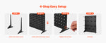 Amocart 1/2Sets Pegboard Display Stand 17x13in Tabletop Steel Peg Board Panel with 15 Hooks for Grocery Retail Jewelry Store