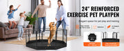 Bild in Galerie-Viewer laden, Amocart Dog Playpen 8 Pcs 24x24in Panels Foldable Metal Pet Exercise Pen Dog Fence Indoor Outdoor Pen with Door for Dogs, Cats
