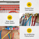 SucceBuy 1/2Inch x 1000ft Pex Tubing Oxygen Barrier O2 Red Radiant Floor Pipe Heating Systems-Pex Hot And Cold Water Pipe