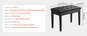 Bild in Galerie-Viewer laden, Amocart Piano Use Chair, Piano Bench with High-Density Padded Cushion &amp; Storage Compartment Wooden Piano Bookcase Stool Seat
