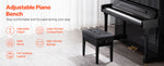 Amocart Piano Use Chair, Piano Bench with High-Density Padded Cushion & Storage Compartment Wooden Piano Bookcase Stool Seat