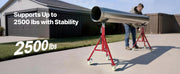 Charger l'image dans la visionneuse de galerie, Amocart Pipe Holding Stand Folding Tripod Jack 3 Types Heights 12in Pipeworking Supporting Clamped Tool with Roller Head
