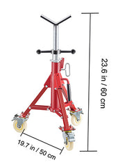Charger l'image dans la visionneuse de galerie, Amocart Pipe Holding Stand Folding Tripod Jack 3 Types Heights 12in Pipeworking Supporting Clamped Tool with Roller Head
