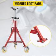 Charger l'image dans la visionneuse de galerie, Amocart Pipe Holding Stand Folding Tripod Jack 3 Types Heights 12in Pipeworking Supporting Clamped Tool with Roller Head
