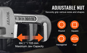 Load image into Gallery viewer, Amocart Pipe Wrench Aluminum Straight Pipe Wrench Adjustable Plumbing Wrench High Strength Jaw &amp; Ergonomic Handle Automotive
