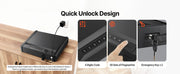 Charger l'image dans la visionneuse de galerie, Amocart Gun Safe Slider Handgun Safe Fingerprint/Password/Key 3-Way Quick Access Case Box with LED for Nightstand Bedside Desk
