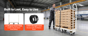 Charger l'image dans la visionneuse de galerie, Amocart 2000LBS U-Boat Platform Truck Dolly Steel Utility Cart with Detachable Handles Industrial Hand Push Truck for Warehouse
