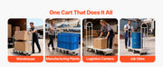 Charger l'image dans la visionneuse de galerie, Amocart 2000LBS U-Boat Platform Truck Dolly Steel Utility Cart with Detachable Handles Industrial Hand Push Truck for Warehouse
