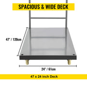 Bild in Galerie-Viewer laden, Amocart Platform Truck 2000lbs Capacity Steel flatbed Tool Cart 47" x 24" x 32" Flat Dolly Hand Trucks with 5" Nylon Casters

