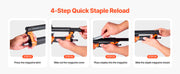 Charger l'image dans la visionneuse de galerie, Amocart 22Gauge Pneumatic Staple Gun for 71Series Fine Wire Staples 9.1mm Crown 4-16mm Length 70-110PSI Air Staple Gun for Wood
