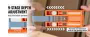 Bild in Galerie-Viewer laden, Amocart 56 Pcs Pocket Hole Jig Mini Jig Pocket Hole System with 9" C-clamp Step Drill Wrench Drill Stop Ring Square Drive Bit
